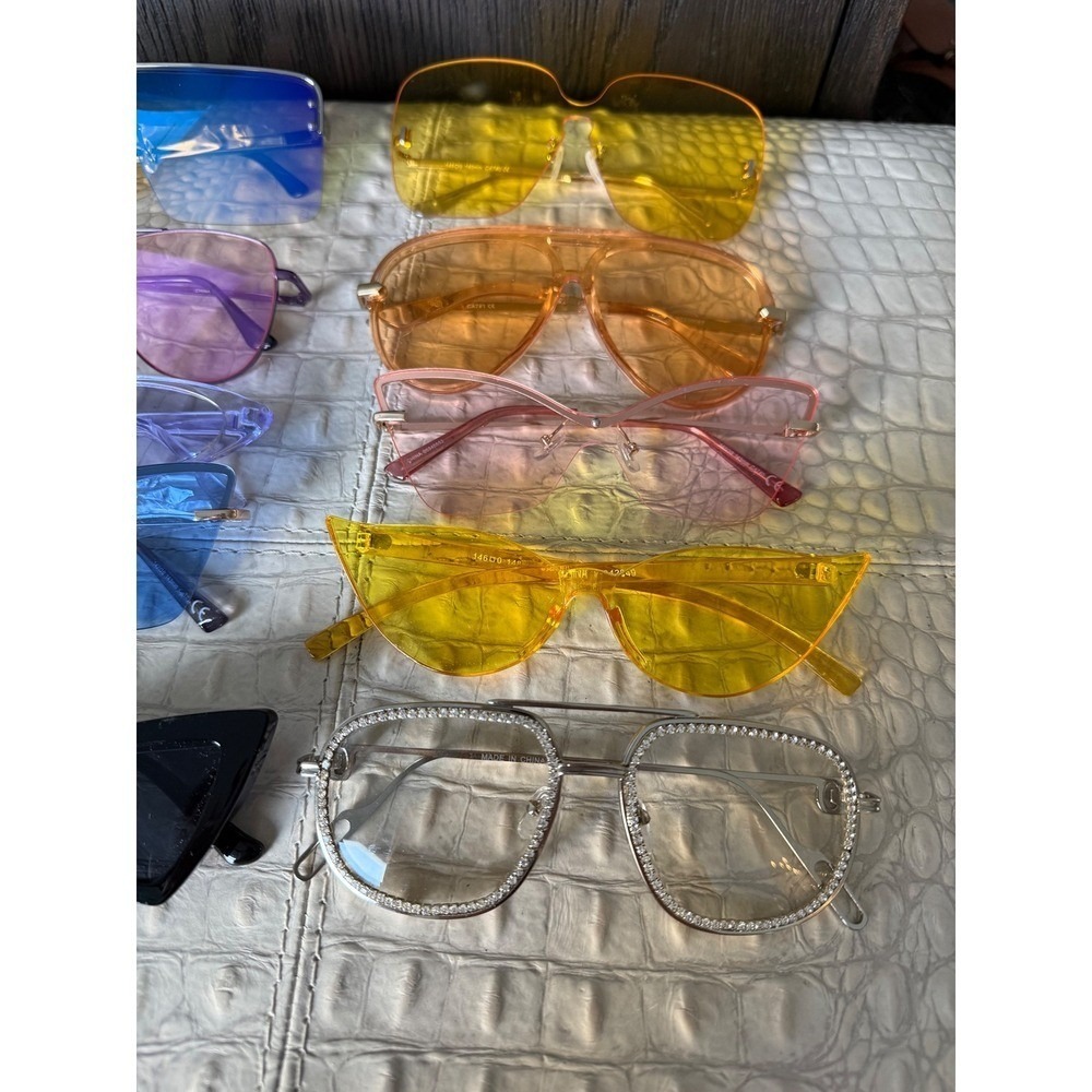 Lot of 10 Trendy Sunglasses – Y2K, Festival, Streetwear, Brand New - Picture 3 of 11